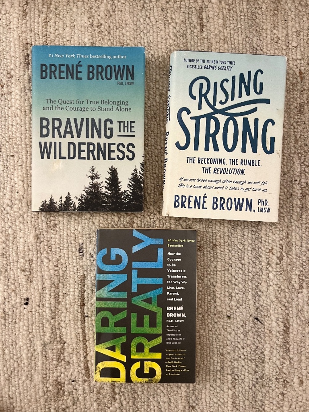 3 Books | Brene Brown | Daring Greatly, Braving the Wilderness, Rising Strong